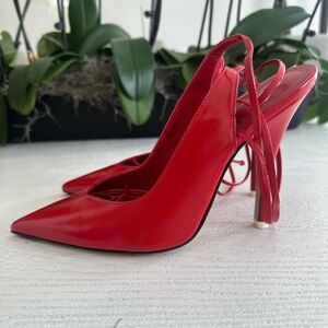 The Attico Venus 110mm Pumps - Red Size 8